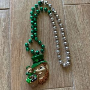 Handmade luck of the Irish beaded necklace st Patrick’s day